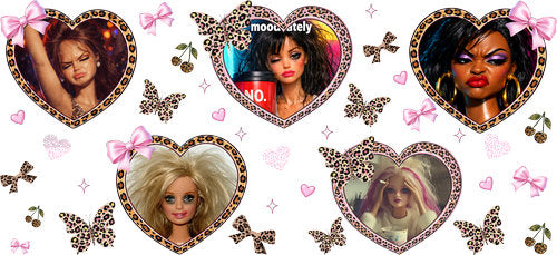 Doll Face Meme UV DTF Cup Wrap for 16oz Libbey Can KA-18896