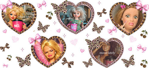 Doll Face Meme UV DTF Cup Wrap for 16oz Libbey Can KA-18899
