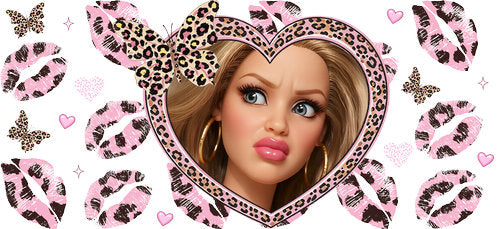 Doll Face Meme UV DTF Cup Wrap for 16oz Libbey Can KA-18907