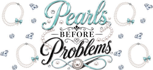 Pearls Before Problems UV DTF Cup Wrap for 16oz Libbey Can KA-18982