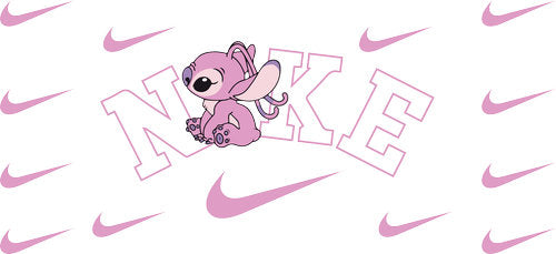 Pink Alien Girl Swoosh Pattern UV DTF Cup Wrap for 16oz Libbey Can KA-19020