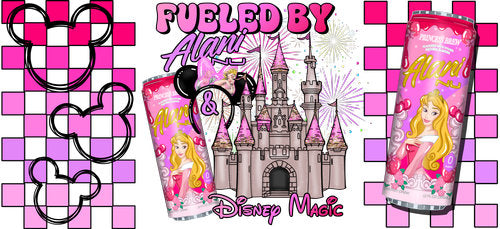 Long Hair Princess Christmas UV DTF Cup Wrap for 16oz Libbey Can KA-19034
