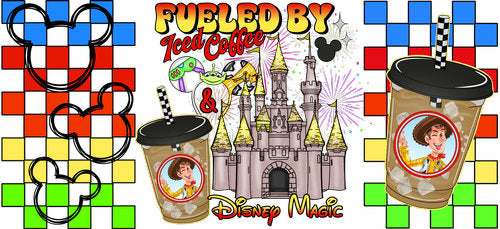 Christmas Main Street Friends UV DTF Cup Wrap for 16oz Libbey Can KA-19069