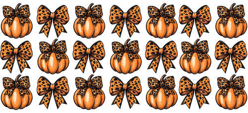 Leopard Pumpkin UV DTF Cup Wrap for 16oz Libbey Can KA-19362