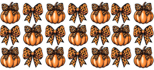 Leopard Pumpkin UV DTF Cup Wrap for 16oz Libbey Can KA-19362