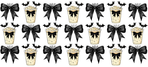 Black Bow Coffee UV DTF Cup Wrap for 16oz Libbey Can KA-19367