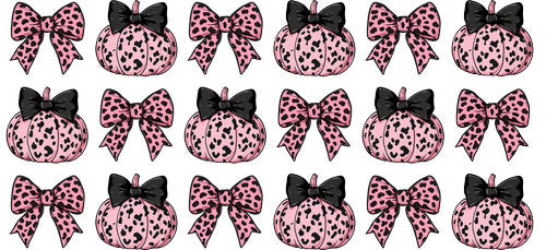 Pink Leopard Pumpkin UV DTF Cup Wrap for 16oz Libbey Can KA-19370