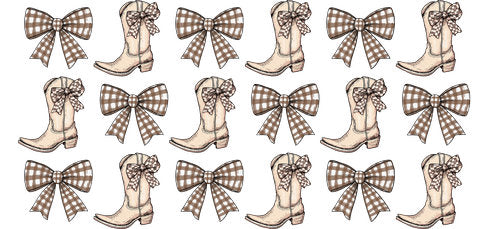 Cowboy Boots UV DTF Cup Wrap for 16oz Libbey Can KA-19375