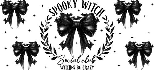 Spooky Witch Club UV DTF Cup Wrap for 16oz Libbey Can KA-19377