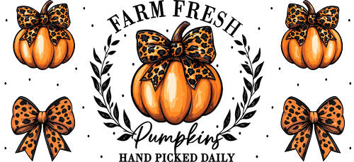 Farm Fresh Pumpkin UV DTF Cup Wrap for 16oz Libbey Can KA-19378