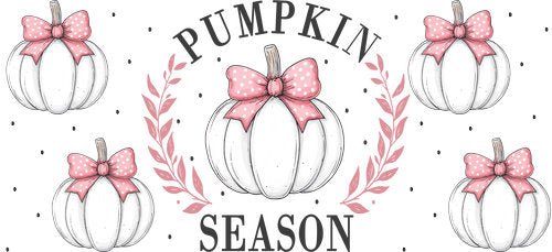 Pink Pumpkin Season UV DTF Cup Wrap for 16oz Libbey Can KA-19388