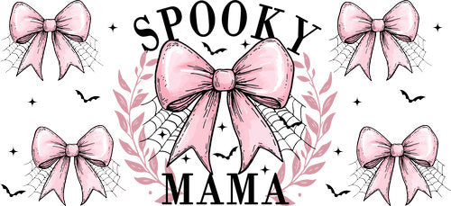 Spooky Mama Pink UV DTF Cup Wrap for 16oz Libbey Can KA-19390
