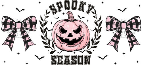 Pink Spooky Season UV DTF Cup Wrap for 16oz Libbey Can KA-19396