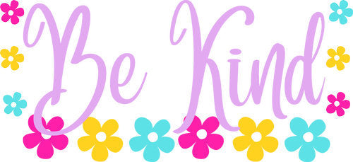 Be Kind Floral UV DTF Cup Wrap for 16oz Libbey Can KA-19406