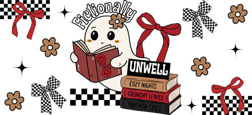 Emotionally Unwell Ghost UV DTF Cup Wrap for 16oz Libbey Can KA-19428