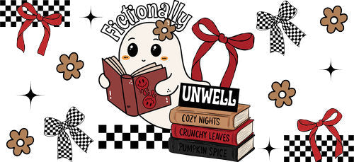 Emotionally Unwell Ghost UV DTF Cup Wrap for 16oz Libbey Can KA-19428