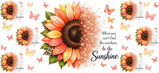 soft orange sunflower cup wrap decal