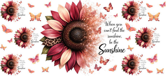 rustic sunflower uv dtf cup wrap