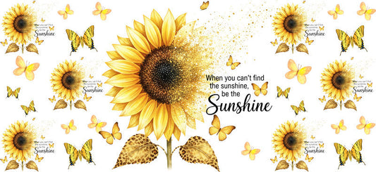 sunshine sunflower tumbler wrap decal