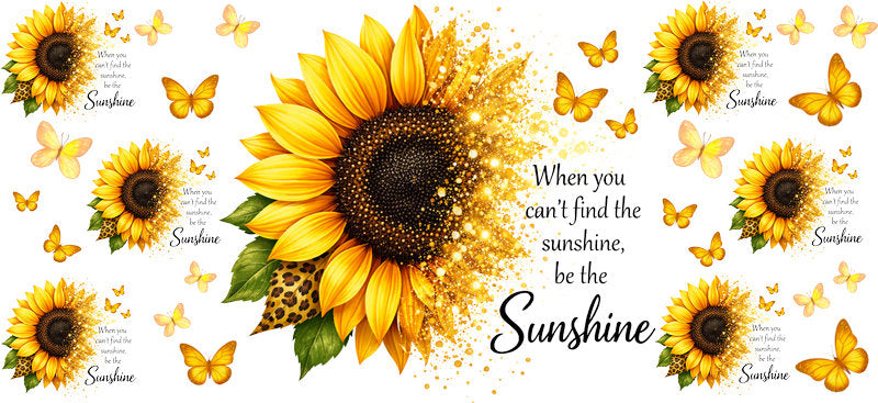 yellow butterfly sunflower cup wrap decal