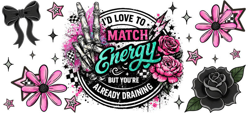 Match Energy Funny Cup Wrap Decal for Libbey | Wrap KA-5704