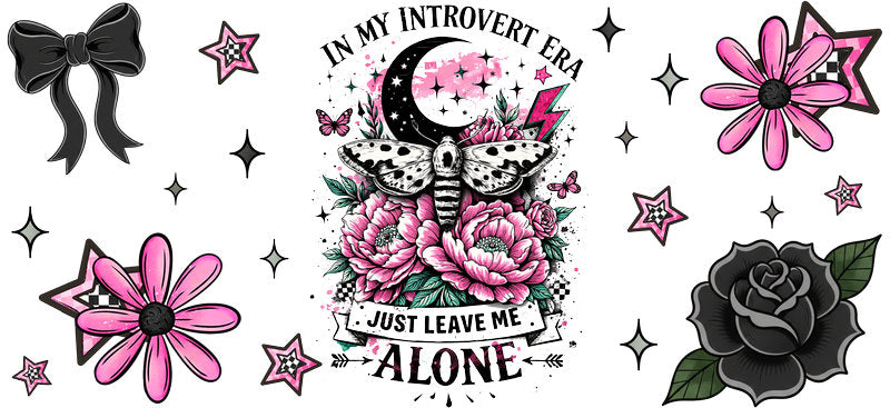 Introvert Leave Me Alone Cup Wrap for 16oz Glass | Wrap KA-5711