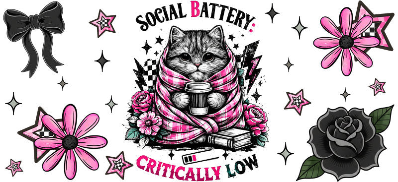 Social Battery Critically Low Cup Wrap | Wrap KA-5724
