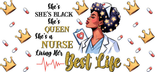 uv dtf cup wrap for libbey glass nurse design ka-5746