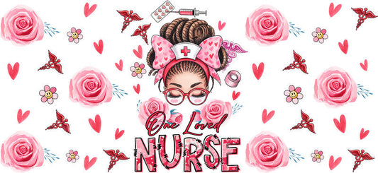 uv dtf cup wrap for libbey glass nurse design ka-5753