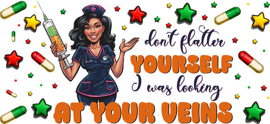 uv dtf cup wrap for libbey glass nurse design ka-5762