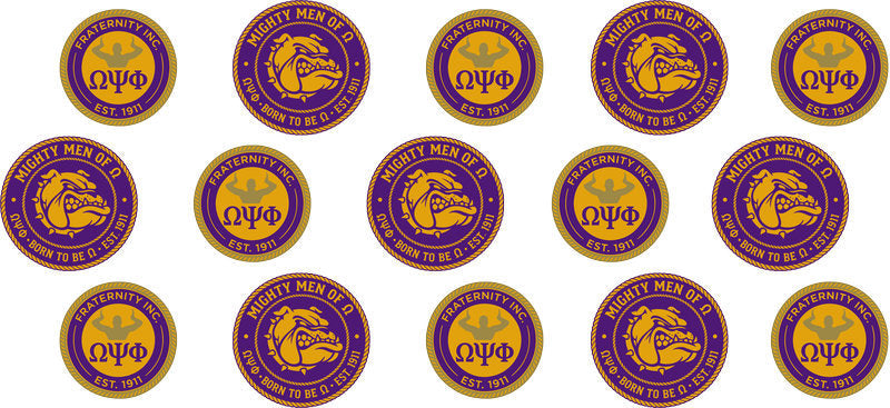 Omega Psi Phi logo wrap for 16oz glass cup KA-5813
