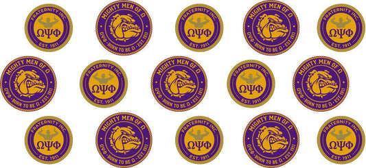 Omega Psi Phi logo wrap for 16oz glass cup KA-5813