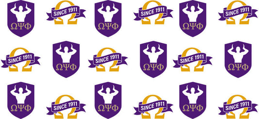 Omega Psi Phi icon pattern wrap for Libbey glass KA-5815