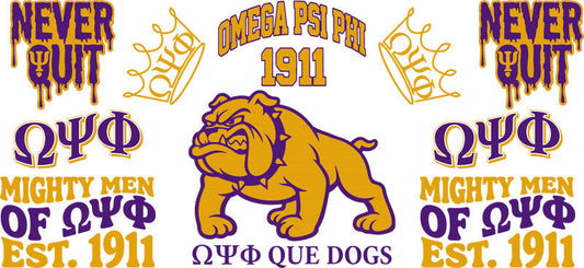 Omega Psi Phi Never Quit wrap design KA-5816