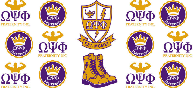 Omega Psi Phi symbol mix wrap KA-5821