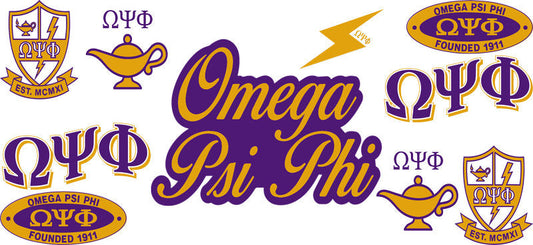Omega Psi Phi script logo wrap KA-5822