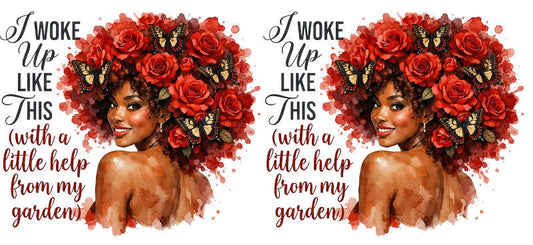 fabulous afro queen uv dtf tumbler wrap ka-5829