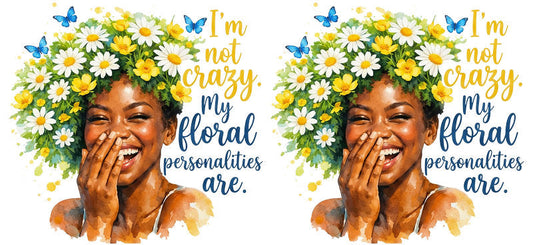 floral afro girl uv dtf glass can wrap ka-5833