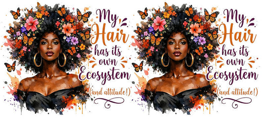 natural afro girl uv dtf wrap ka-5842