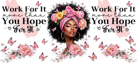 work for it afro beauty uv dtf wrap ka-5867