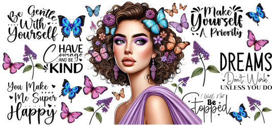 lavender faith queen uv dtf wrap ka-5908