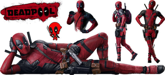 Deadpool hero pose UV DTF can glass wrap decal KA-5925