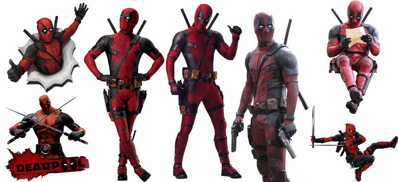 Deadpool character lineup UV DTF Libbey glass wrap KA-5930