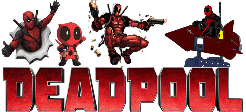Deadpool bomb chaos UV DTF glass cup wrap decal KA-5937