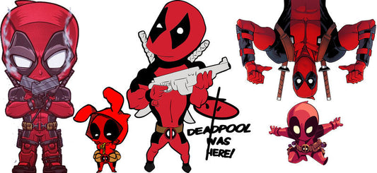 Deadpool mini character UV DTF cup wrap sticker KA-5944