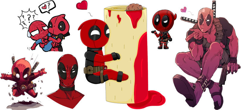 Deadpool number one style UV DTF Libbey cup wrap decal KA-5946