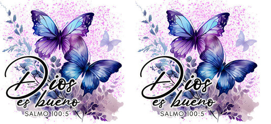 Purple faith butterfly UV DTF cup wrap sticker KA-5975