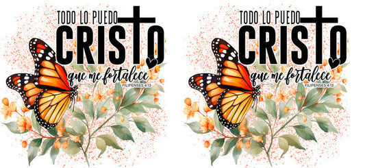 Cristo flower faith UV DTF can glass wrap decal KA-5980