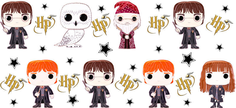 Harry Potter chibi UV DTF can wrap sticker for tumblers KA-5984