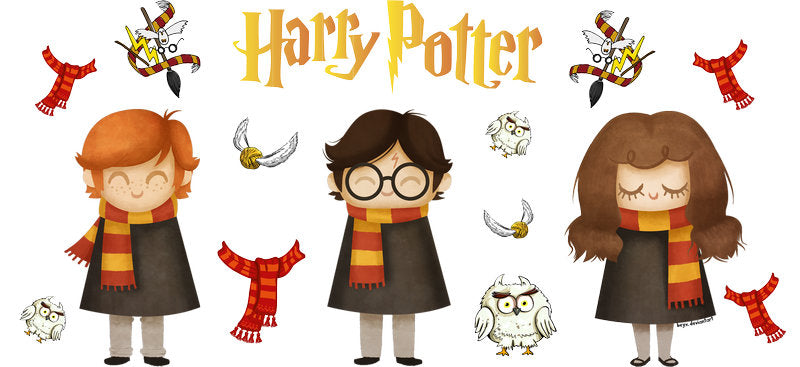 Harry Potter cartoon kids UV DTF glass wrap decal KA-5996